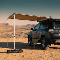 4.6 Ft. X 6.6 Ft. Car Side Awning, Retractable Vehicle Shade with UV50+ Waterproof Storage Bag, Suitable for Truck, SUV — Studio Shot
