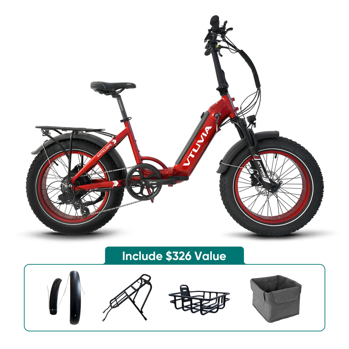 VTUVIA SX20 | 750W 48V | Folding Electric Bike | Step-Through Frame