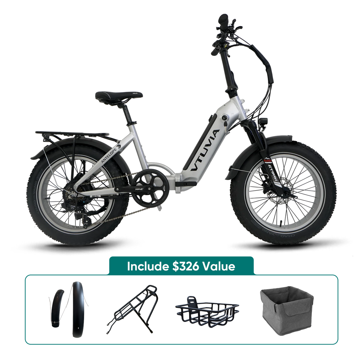 VTUVIA SX20 | 750W 48V | Folding Electric Bike | Step-Through Frame