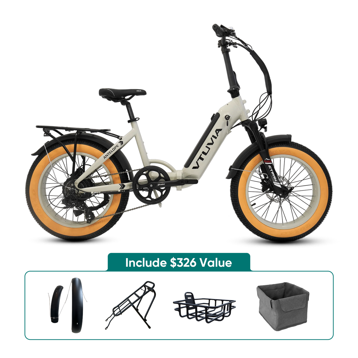 VTUVIA SX20 | 750W 48V | Folding Electric Bike | Step-Through Frame