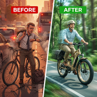 Powerful Electric Bike 48V 26AH 1000W Ebike Fatbike/Integrated Ebike Electric Bikes Powerful Electric Bicycle — Before & After