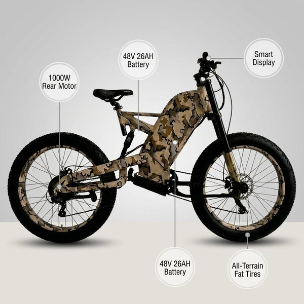 Powerful Electric Bike 48V 26AH 1000W Ebike Fatbike/Integrated Ebike Electric Bikes Powerful Electric Bicycle