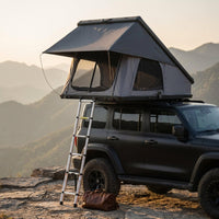 Roof Top Tent Hardshell Rooftop Tent for Van SUV Truck Car Overland Tent Camping for 2-3 Person with Ladder — Studio Shot