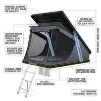 Roof Top Tent Hardshell Rooftop Tent for Van SUV Truck Car Overland Tent Camping for 2-3 Person with Ladder — How It Works