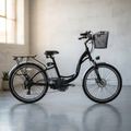 350W Electric Beach Cruiser Electric Bike, Black