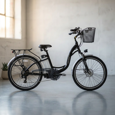 350W Electric Beach Cruiser Electric Bike, Black